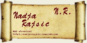 Nadja Rajšić vizit kartica